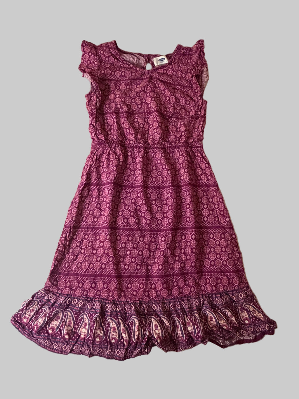 Summer printed dress size 8 regular (fits 7-8 years old girls)