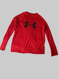 Boys Youth Large Red Under Armour long sleeve shirt